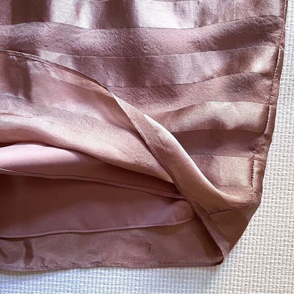 Vintage Diane Von Furstenberg 100% silk pink mini skirt size XS - Picture 6 of 11
